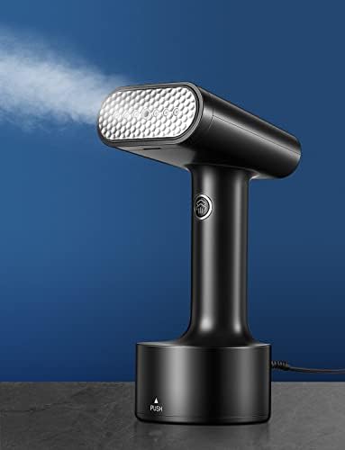 Garment Steamer, Portable Steamer for Clothes, 1200W Powerful Handheld Steamer, 25s Fast Heat-up, Fabric Wrinkle Remover Steam Iron for Home and Travel, Black