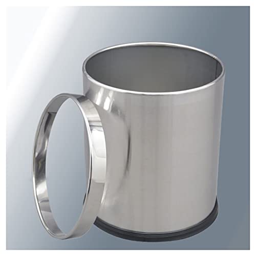 Cubo de basura redondo de acero inoxidable con cubo interno de 8 litros 6