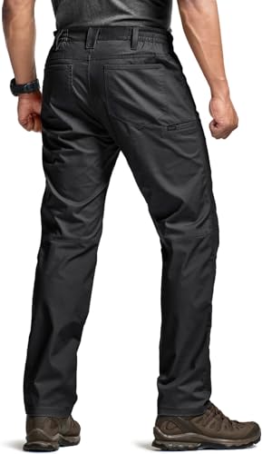 Image of CQR Men's Flex Stretch Tactical Pants, Water Resistant Ripstop Cargo Pants, Lightweight EDC Outdoor Work Hiking Pants