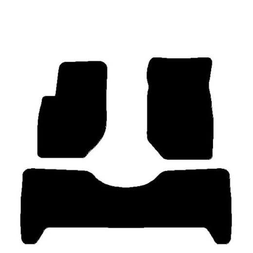 Hyundai Terracan Alfombras sobre tamaño negro para coche, juego completo (Moqueta con alfombrillas traseras Unidos negro