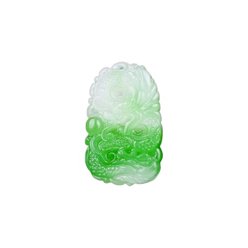 Fashion White Green Jade Pendant for Women Good Luck Healing