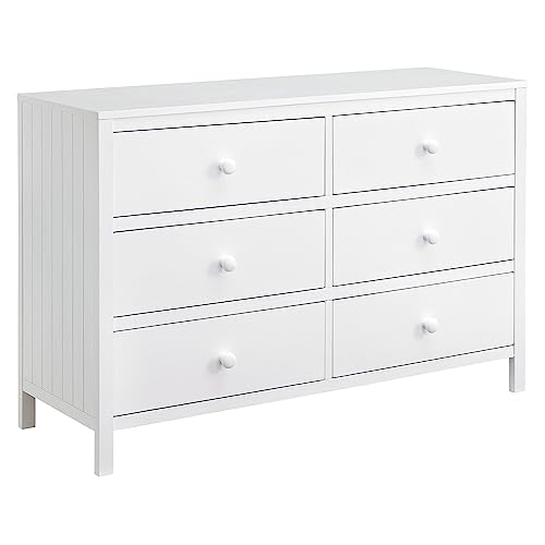 Image of Soho Baby Everlee 6 Drawer Dresser, Whitewash
