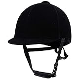 FFKL Reiterhelm, Reiten Helm Lightweight Samt Comfy Reiten Hüte Atmungsaktive Reitenhelme Für Womnes, Mädchen, Kleinkinder,B-54cm