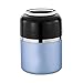 Weź eksperta od ryżu THERMOS Żywności Lunch Box z pokrywką i uchwytem Pojemniki na żywność ze stali nierdzewnej Próżnia izolowana kolba żywnościowa biała (Color : Blue)