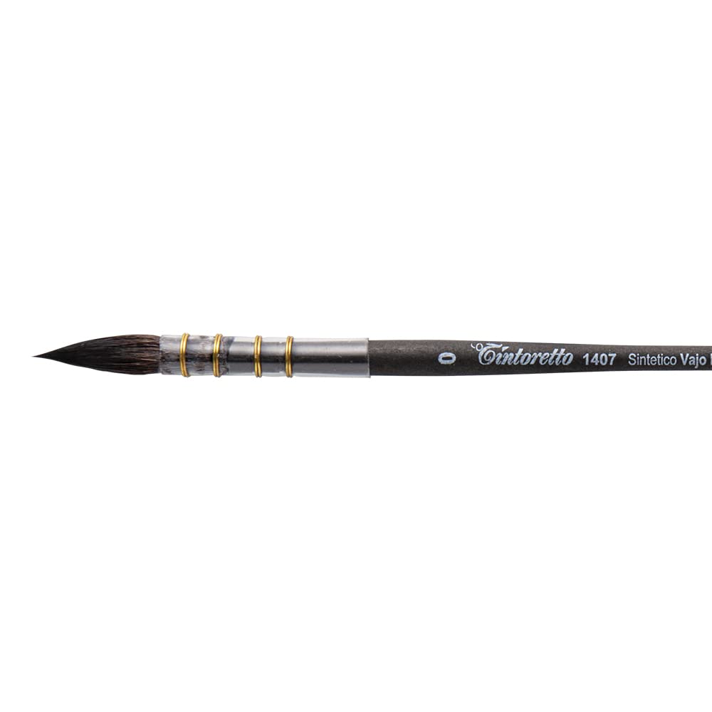 TINTORETTO Ligne Feltracco Pinceau synthétique Vava Kazan pour aquarelle pointe N°0 haute tenue