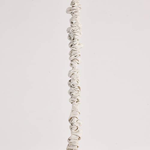Fabric Cord Cover for Electric Wire and Lamp Chain 6 Feet Length Linen Material Bleached Linen Color