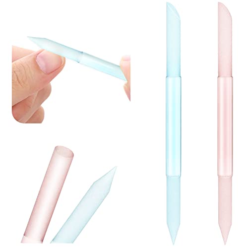 image for Sibba 2 Pieces Glass Cuticle Pusher Cuticle Remover Tool Double Sided 
