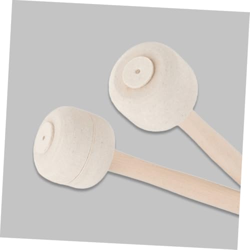 Baquetas BESTonZON, 2 piezas, de fieltro y madera, para percusión, batería, bombo y tambores de marcha y banda, agarre cómodo miniatura 6