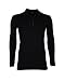 Produktbild Dilling Merino Langarmshirt für Herren - mit Reißverschluss Schwarz XL