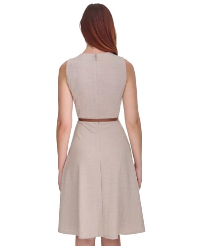 Tommy Hilfiger Women's Herringbone Knit Jewel Neck Sleeveless Dress2