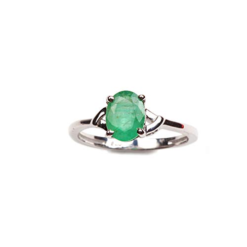 Bague émeraude naturelle et argent 925 d'exception pour femme