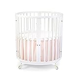 Stokke Sleepi Mini Bed Skirt by Pehr, Blush - Compatible with Stokke Sleepi Mini - Available in Numerous Colors - Machine Washable, Soft Organic Cotton