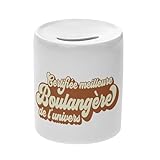 FORMAT STANDARD : Avec une hauteur de 9,3 cm et un diamètre de 8,4 cm (format proche d'un mug classique), elle offre une belle contenance pour accumuler pièces de monnaie et billets sans prendre trop de place.