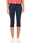 5-Pocket-Stil mit Coin Pocket Timezone Damen Slim Salometz 3/4 Shorts, Blau (total Eclipse 3393), W30(Herstellergröße:30)