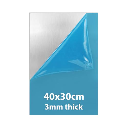 LALAGO Placa de Aluminio, Chapa de Aluminio, grosor es de 3 mm - 400 mm x 300 mm (40cm x 30cm) - 1 Pcs
