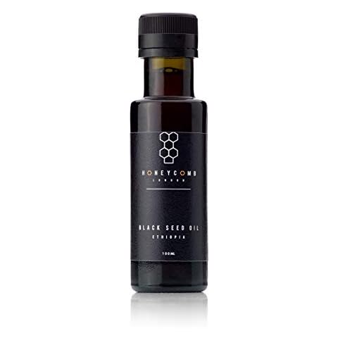 Black Seed Oil Cold Pressed Black Cumin Seed Oil Pure Blackseed Oil High Strength Thymoquinone TQ Content Nigella Sativa Oil Kalonji Seeds Oil Virgin Honeycomb London 100ml Cover
