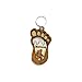 Handmade Bigfoot Believe Wood 3D Layered Keychain