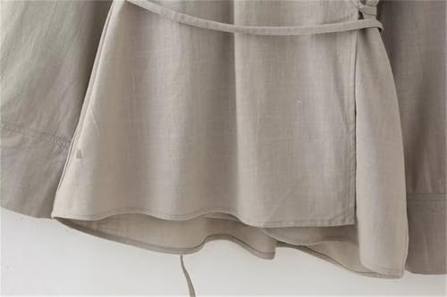 Women's Set Trousers Double Placket Kimono Style Top Chic Suit3