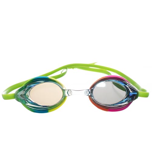 Óculos de Natação Olympic Mirror, Hammerhead, Adulto Unissex, Espelhado azul/Multicolor/Verde