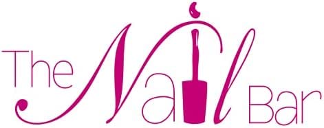 The Nail Bar Logo Wall Window Sticker Manicure Design Wall Decal Nail Art Wall Stickers Office Living Room Stylish Mural 23 X 12 in (Rose red)
