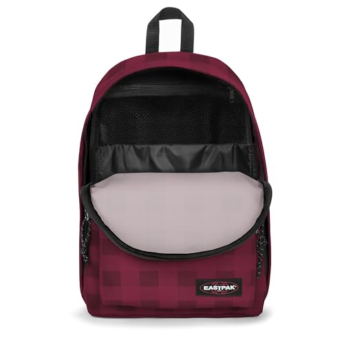 Image of EASTPAK Out Of Office - 31L Backpack with Dual Compartments, 14-inch Laptop Tablet Sleeve, Utility Pocket, Bottle Holder, Checker Wine Burgundy