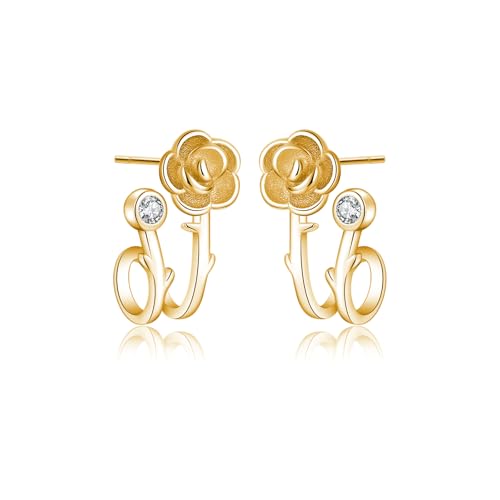 Boucles d'oreilles manchette HHRFCS demi-créoles en argent 925