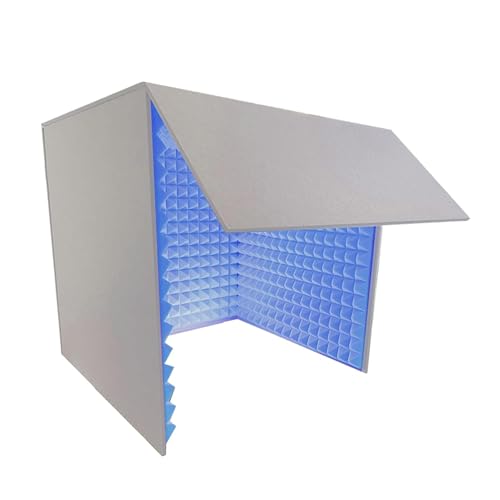 JTWWDM Estudio de Grabación Musical Pequeño, Cabina Acústica Portátil de Escritorio de 23.6 pulg, Plegable, Cuadrada Moderna para Grabación Vocal miniatura 1
