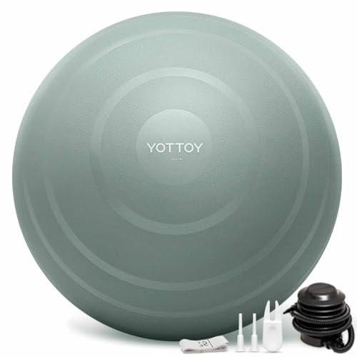 Image of YOTTOY Anti-Burst Exercise Ball for Working Out, Yoga & Pregnancy, Extra Thick Workout Ball for Physical Therapy & Fitness