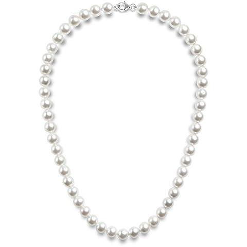 PAVOI Simulated Shell Pearl Necklace Strand Cover