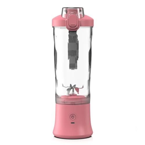 Licuadora portátil para batidos, mini exprimidor eléctrico recargable, máquina de jugo fresco, diseño compacto para mezclar sobre la marcha