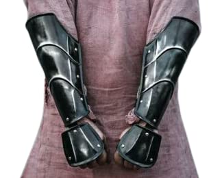 Armatura medievale Braccio Guardia Armatura Bracciali Acciaio Guardia della mano Crociati Coppia di Braccio Braccio Rievocazione LARP Braccio Guardia Indossabile Costume Cosplay Halloween