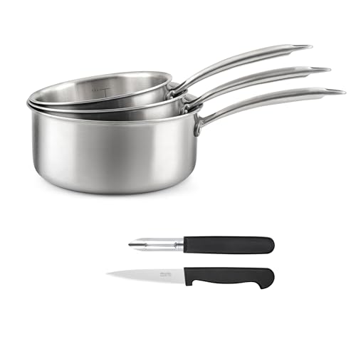 CUISINOX - Set cuisson et coutellerie - Gourmet - Compatible tous feux dont induction - Acier Inoxydable - Poignée fixe - Sans PFAS, PTFE, PFOA - Made in France