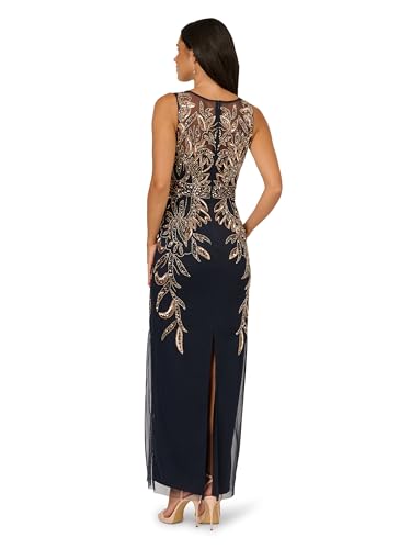 Image of Adrianna Papell Women's Beaded Column Long Dress
