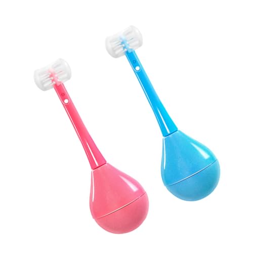 Ipetboom 2Piezas Children Cartoon Toothbrush Soft Bristle Manual Toothbrush For Design Gentle Cleaning For Sensitive Gums Fun And Creative Oral Care