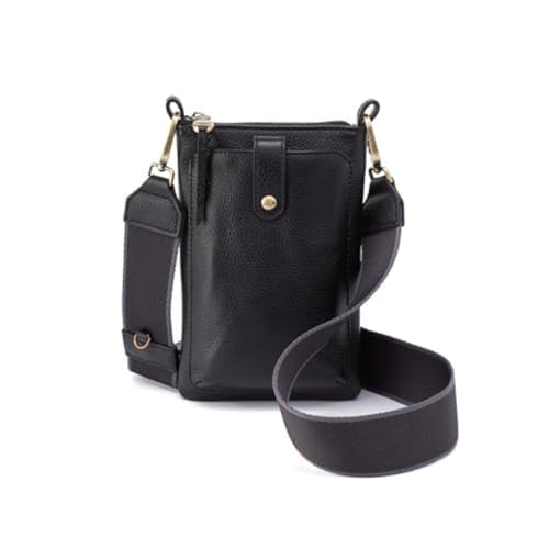 Image of HOBO Cass Leather Phone Crossbody Bag with Adjustable Strap - Casual Design, Lightweight Travel & Everyday Purse