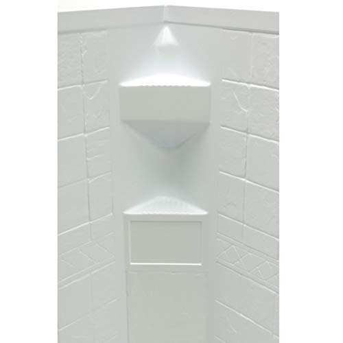 Lippert Replacement 34x 34x 68 White Neo Angle Shower Wall Surround for RVs Manufactured Homes Travel Trailers 5th Wheels and Motorhomes - 306205