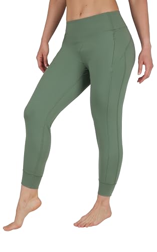 90 Degree By Reflex Womens Interlock Greenwich Jogger with Zipper Pockets and Back Yoke - Laurel Wreath - XL