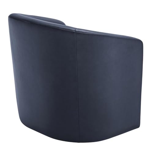 Sillón Barrel Giratorio Piel Sintética Azul miniatura 5