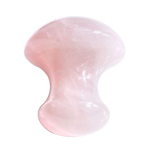 Herramienta de masaje facial de piedra de Jade con rodillo de Jade de setas de cuarzo rosa al por mayor for la belleza humana LIUZIIHAYIN