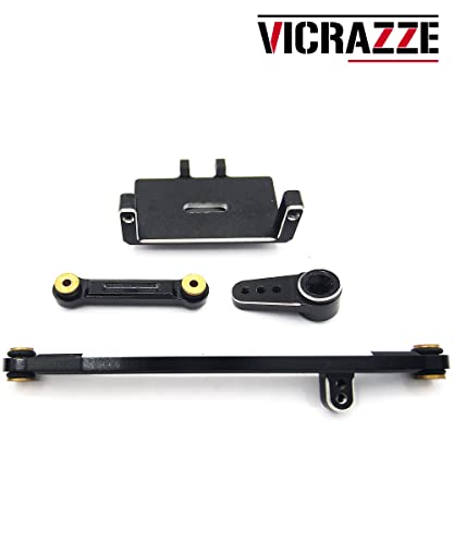 Vicrazze Rc Servo Mount Bracket Mini Servo Arm And Steering Links For Es08Ma Ii Servo Upgrade Parts For Axial Scx24 Rc Car Crawler #TOP6