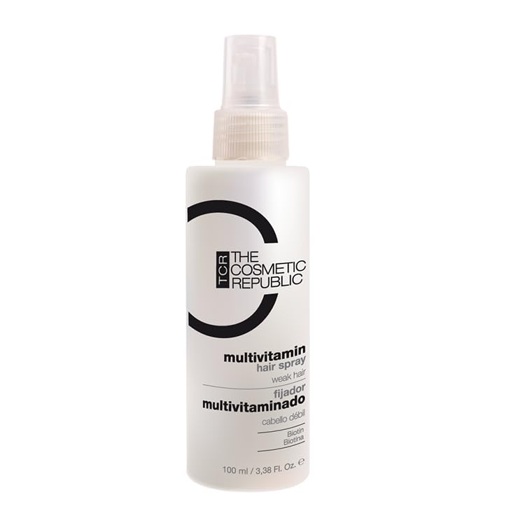 The Cosmetic Republic, Spray Fijador con Vitaminas para el pelo, Fijador de Fibras Capilares, Laca pelo profesional efecto anti frizz pelo. Fijador modelador de cabello (100 ml)
