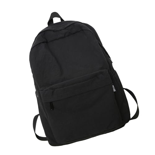 Sac à dos japonais plissé noir en nylon de grande capacité pour lycéens