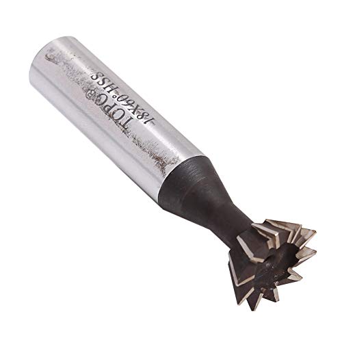 Nikou Schwalbenschwanz Fräser 16 mm, Schaftfräser Schwalbenschwanz Nutschneider 60 ° Grad HSS Geradschaft Schlitzfräser CNC-Bohrer