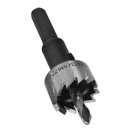 LIFKOME Broca para Taladro Eléctrica Hss de Acero Rápido 22mm para Metal y Láminas Finas, Broca Multifunción para Aluminio y Hierro, Herramienta de Perforación Precisa para Cerámica