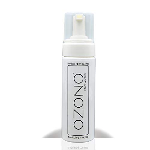 OZONO H&B Mousse de limpieza desinfectante - Con aceite vegetal ozonizado dispersables - Desinfectante, antibacteriano para manos, cara y cuerpo - Producción MADE IN ITALY (150ml)