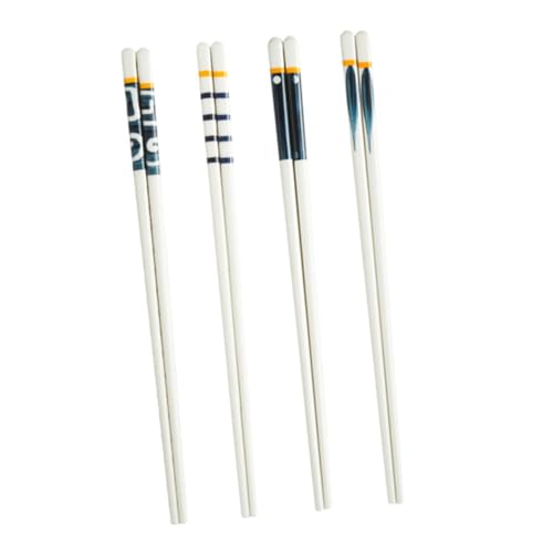 MUELODSIC 4組 防?耐熱セラミック箸膳 滑り止め付きで食べやすく衛生的 和風デザインで携帯便利 丈夫で長持ち 健康に配慮した素材使用