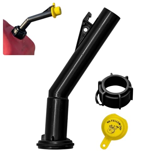 Mr Yellow Cap Gas Can Spout Replacement For 𝐎𝐥𝐝 𝐒𝐭𝐲𝐥𝐞 𝐁𝐥𝐢𝐭𝐳 𝐂𝐚𝐧𝐬 𝐎𝐍𝐋𝐘 - EASY TO INSTALL Gas Cap Replacement, Gas Can Nozzle Kit For 5 Gallon Gas Can Lids & Diesel Fuel Can, 1-Pack