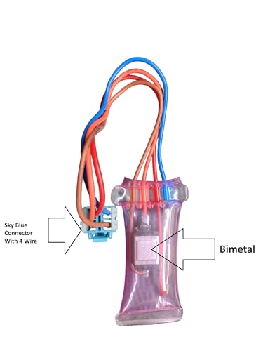 Image of Refrigerator Bimetal compatible with 4 Wire Bimetal Compatiable for LG Refrigerator With Blue Connector Jack (Lg 4 Wire Bimetal With Thermal Fuse)