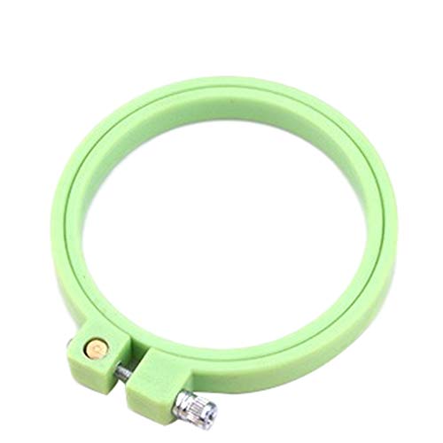 Fengyuanhong Stickrahmen aus Kunststoff Kreis Kreuzstich Hoop-Ring-Haupthandmade DIY Kunststoff-Stickrahmen Stickrahmen Werkzeug, Innendurchmesser 7cm Farbe Random Cover