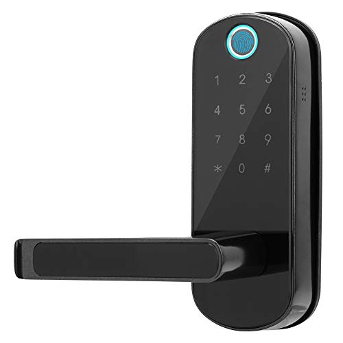 Fingerprint Smart Door Lock, Intelligent Touchscreen Biometric Digital Electronic Door Lock,5 in 1 APP Remote Control/Password/Fingerprint/Card Swipe/Key Entry Anti-Theft Door Lock for Home Security